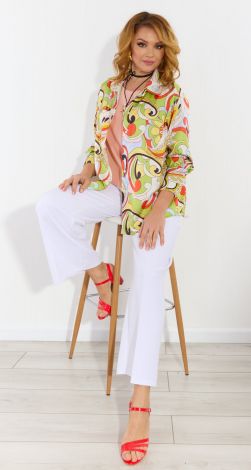 Silk blouse with a print