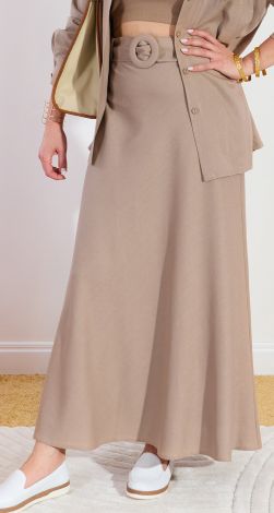 Linen skirt with a strap