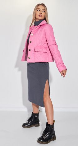 Укорочена рожева куртка