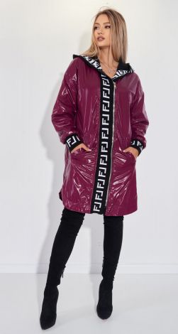 Windbreaker with knitted elements