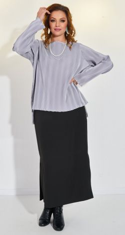 Pleated silk blouse