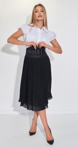 Pleated chiffon skirt