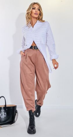 Suede trousers MOMs
