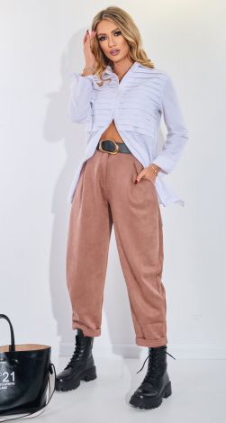 Suede trousers MOMs