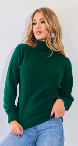 Loose jumper with a high neck