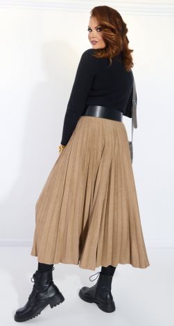 Warm pleated skirt pants