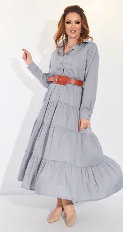 Cotton dress with frills