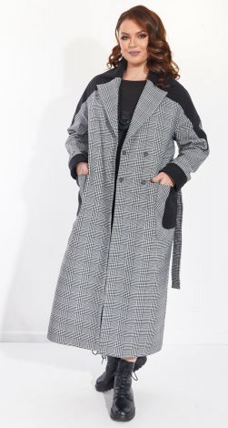 Комбинированное лёгкое пальто