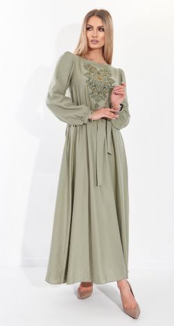 Льняна сукня з вишивкою