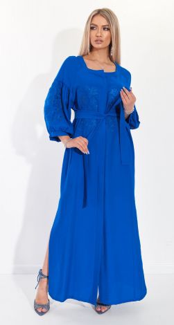 Linen dress with embroidery