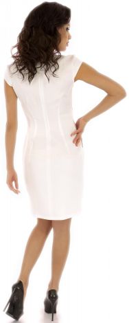 Ніжна літня сукня білого кольору з коротким рукавом