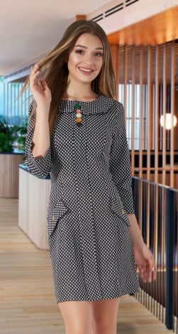 Dress in a small pattern
