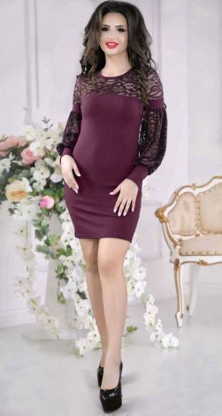 Dress with guipure