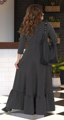 Dress with striped frill