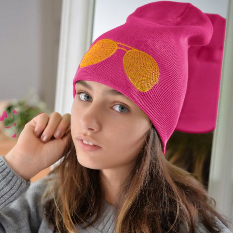 Hat for girls raspberry