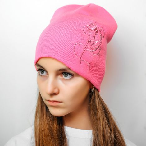 hat flower pink
