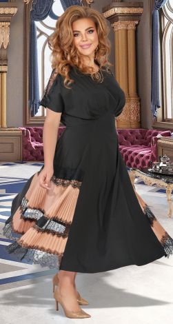 Combined elegant plus size dress