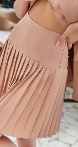 Stylish suit with a pleated skirt