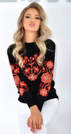 Sweater with embroidery