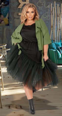Fashionable long tutu skirt large size