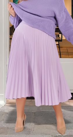 Plus size pleated long skirt