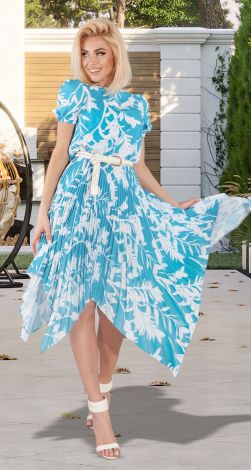 Beautiful turquoise pleated dress