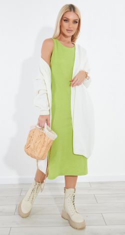 Light green knitted dress