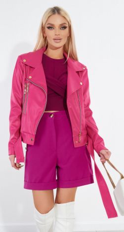 Pink biker jacket