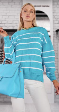 Turquoise striped sweater