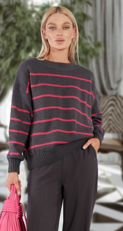 Graphite striped sweater