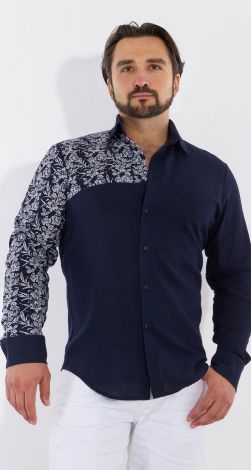 Linen men's vyshyvanka shirt