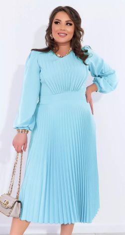 Ошатна блакитна сукня пліссе