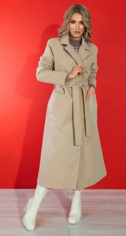 Лаконічне пальто з накладними кишенями