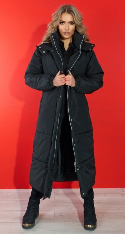 Тёплое длинное пальто