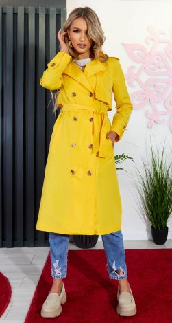 Light yellow trench coat