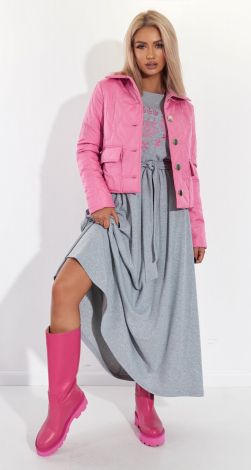 Cropped pink jacket