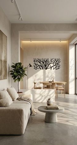 HDF Decorative Tree Wall Art Panel, 83x35 cm