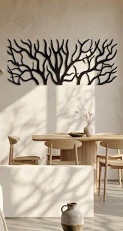 HDF Decorative Tree Wall Art Panel, 83x35 cm