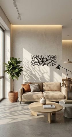 HDF Decorative Tree Wall Art Panel, 83x35 cm