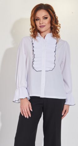 Біла блузка пліссе
