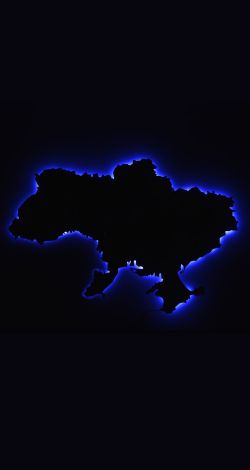 Multi-layered map of Ukraine with illumination