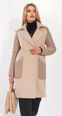 Комбіноване пальто куртка