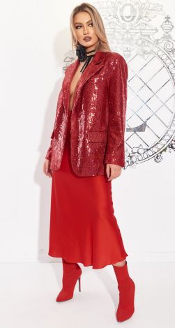 Red jacket with sequins