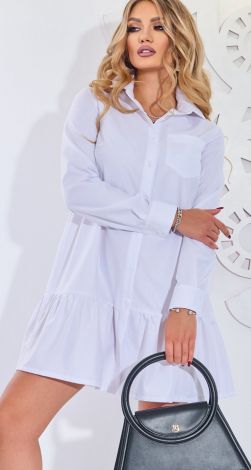 Коттонова біла сукня