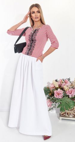 Striped cotton blouse