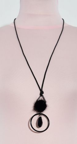 Necklace with natural fur