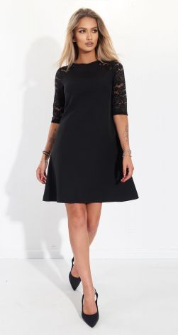 Black dress with guipure
