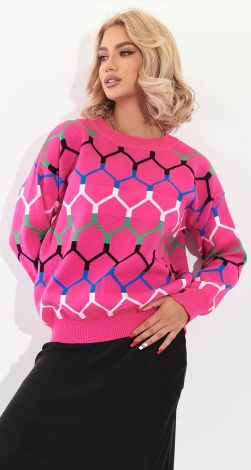 delicate sweater with a fashionable pattern