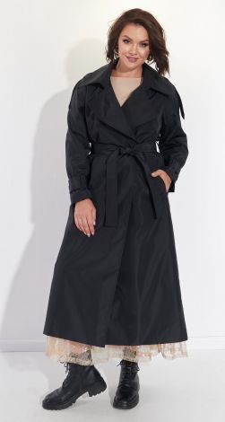 Fashionable elongated trench coat