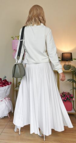 Long pleated skirt